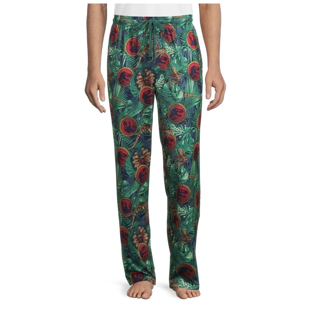 Jurassic Park World Men's Logo Jungle Raptor Sleep Pajama‎ Pants Size Medium